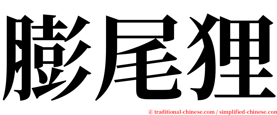 膨尾狸 serif font