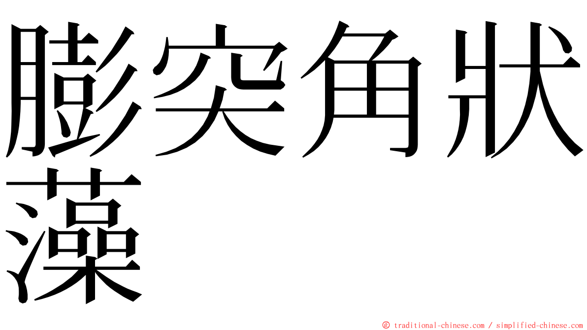 膨突角狀藻 ming font