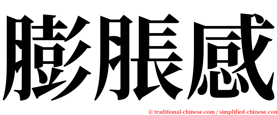 膨脹感 serif font