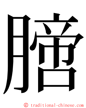 膪 ming font