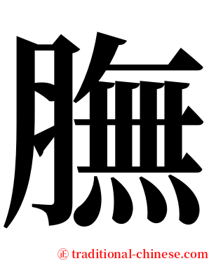 膴 serif font