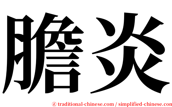 膽炎 serif font