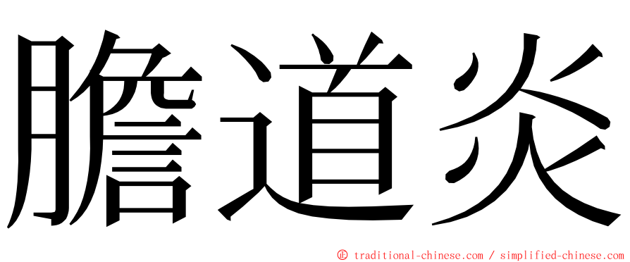 膽道炎 ming font