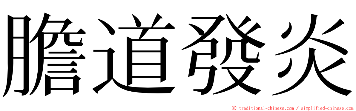 膽道發炎 ming font