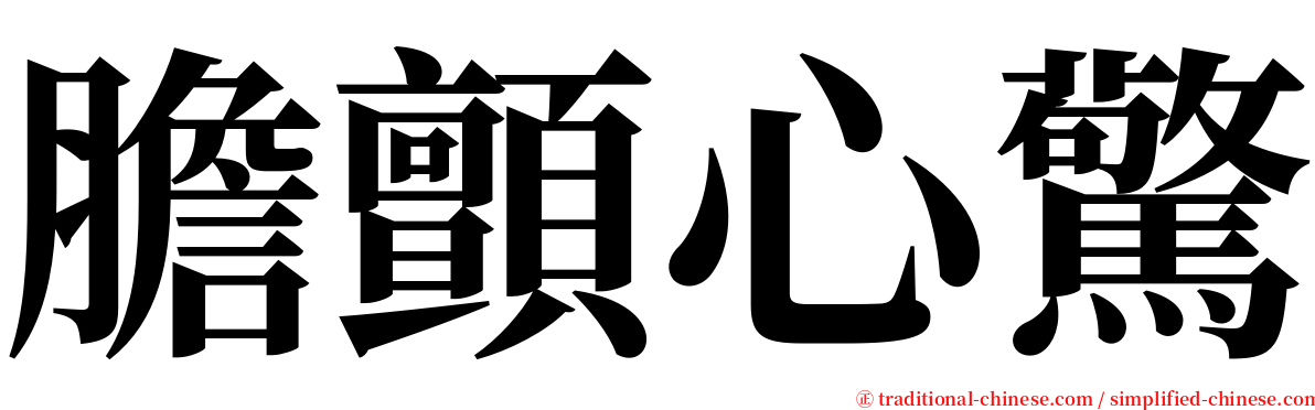 膽顫心驚 serif font