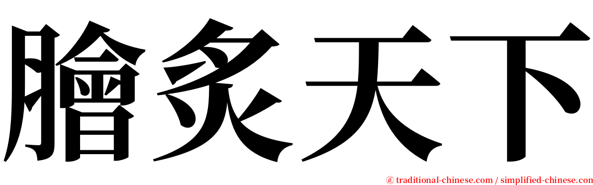 膾炙天下 serif font