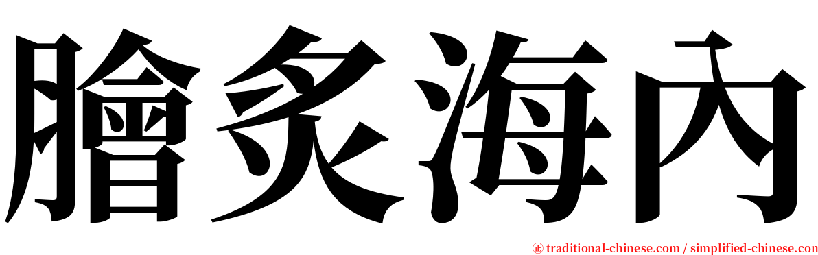 膾炙海內 serif font