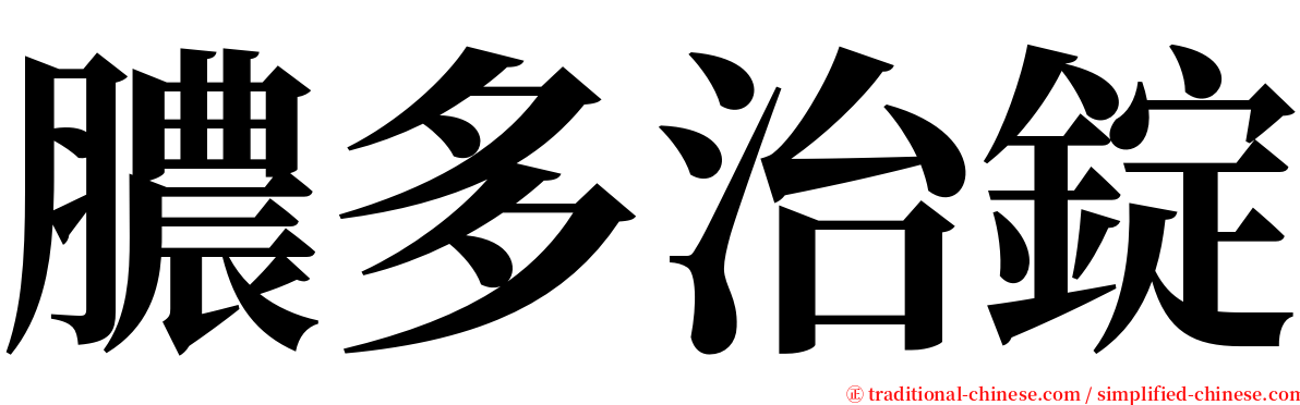 膿多治錠 serif font