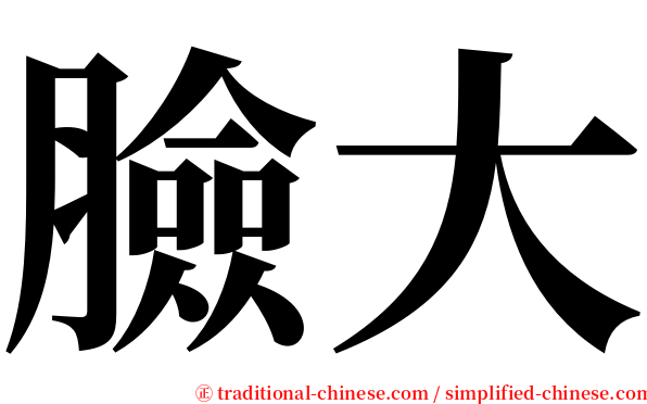 臉大 serif font