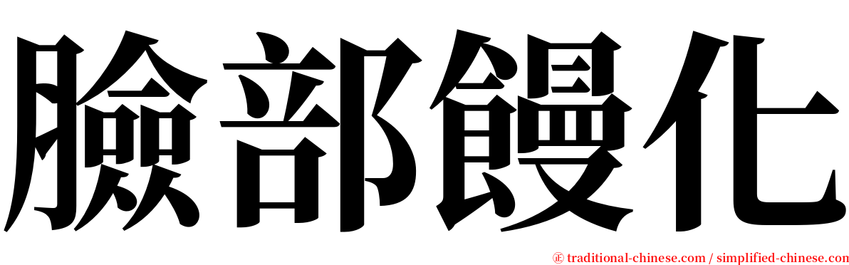 臉部饅化 serif font