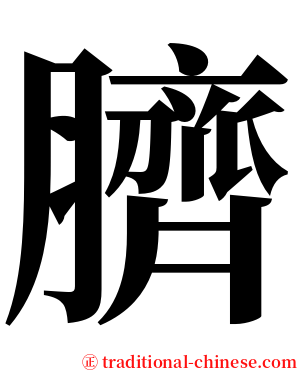 臍 serif font