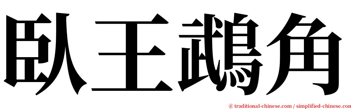 臥王鵡角 serif font