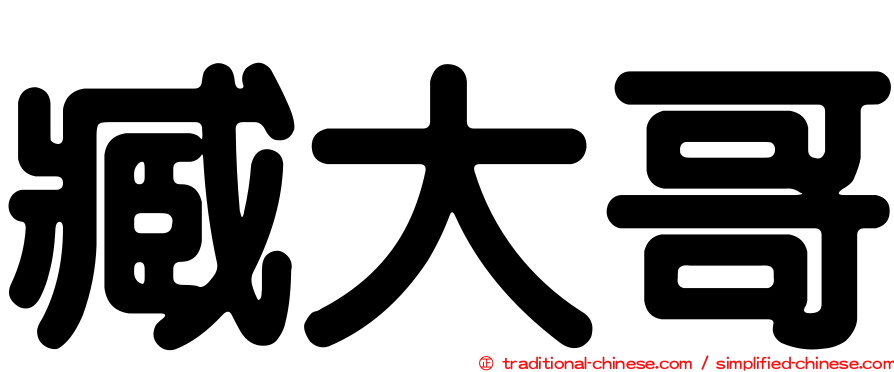 臧大哥