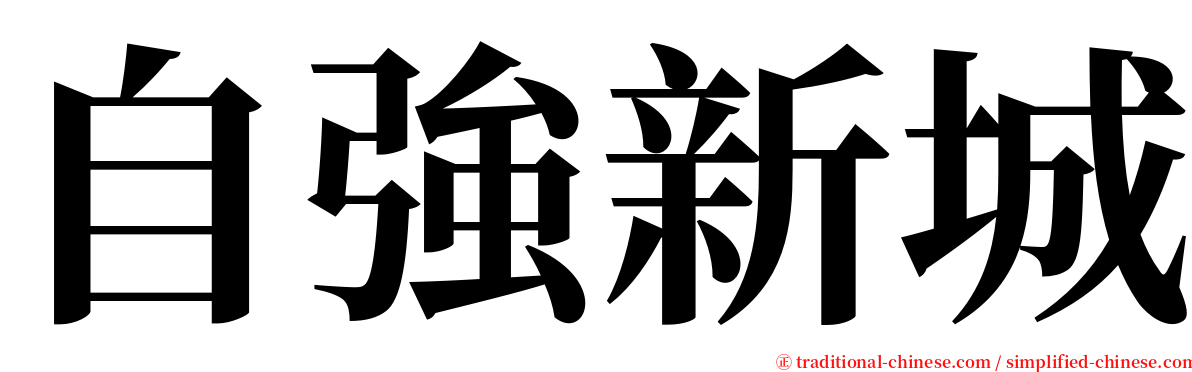 自強新城 serif font