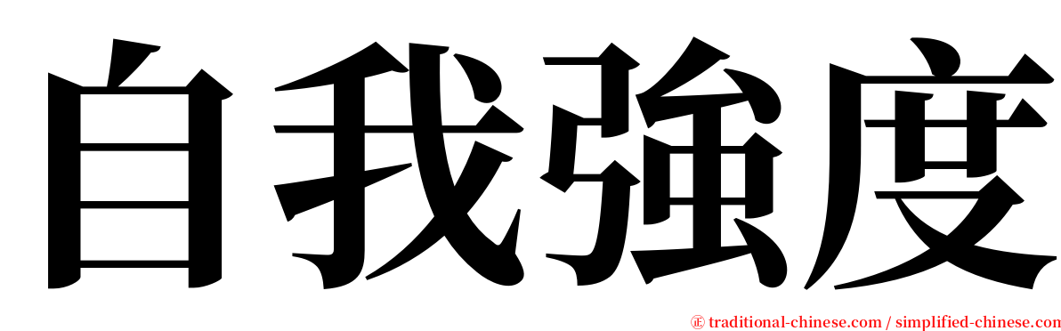 自我強度 serif font