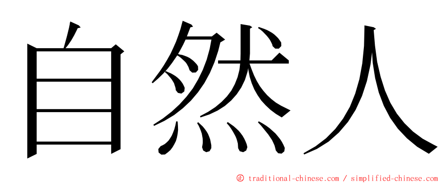 自然人 ming font