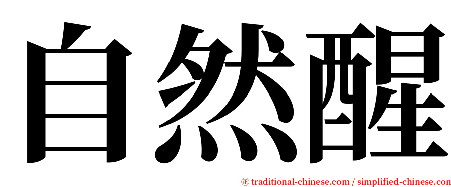 自然醒 serif font