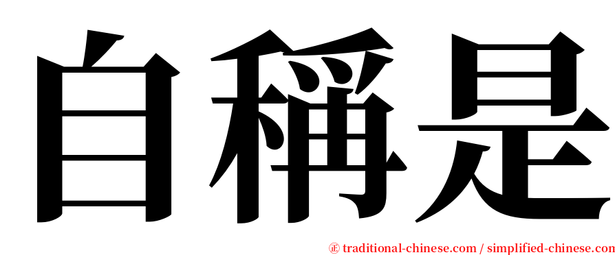 自稱是 serif font