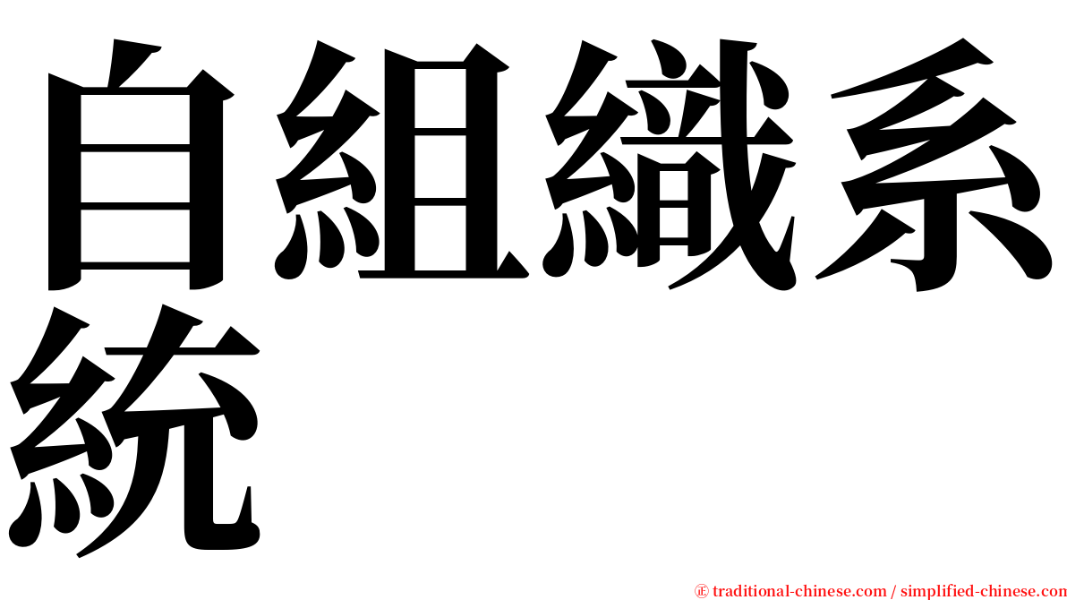 自組織系統 serif font