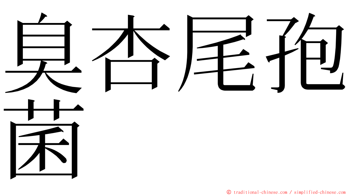 臭杏尾孢菌 ming font