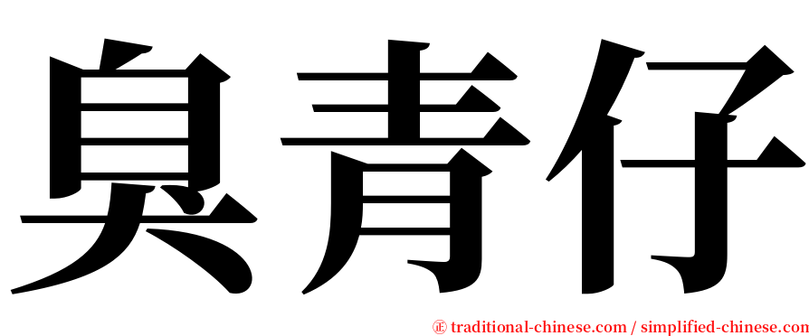 臭青仔 serif font