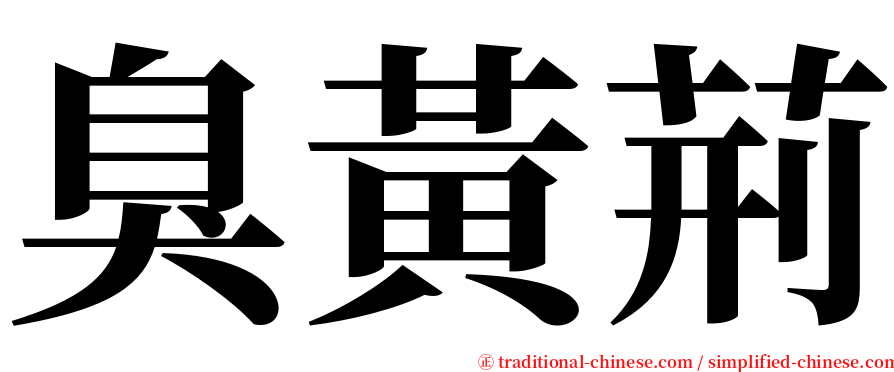 臭黃荊 serif font