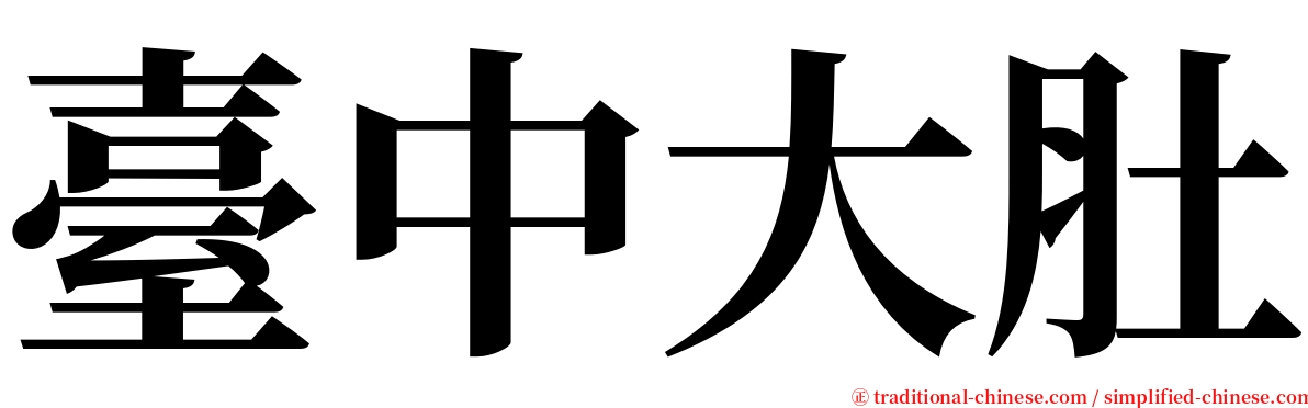 臺中大肚 serif font