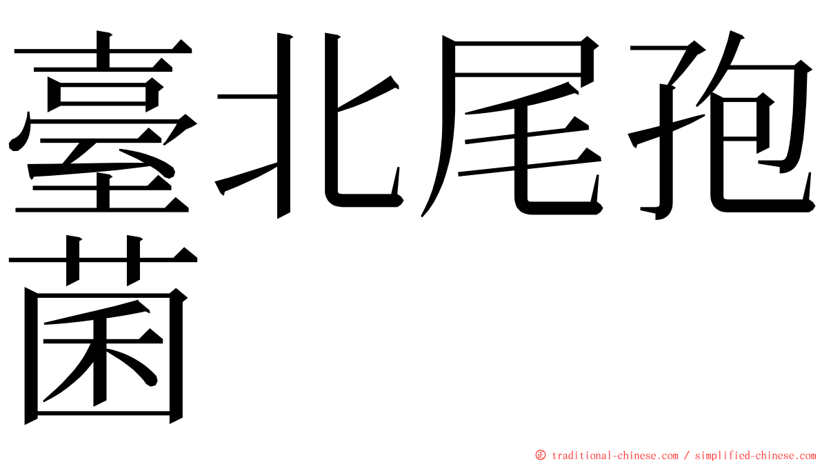 臺北尾孢菌 ming font