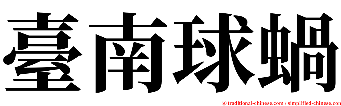 臺南球蝸 serif font