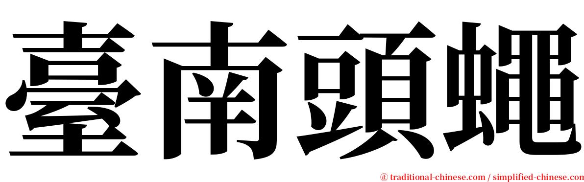 臺南頭蠅 serif font