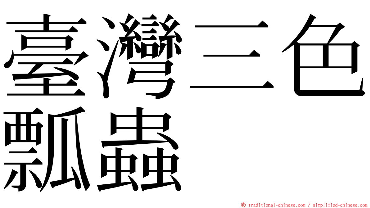 臺灣三色瓢蟲 ming font