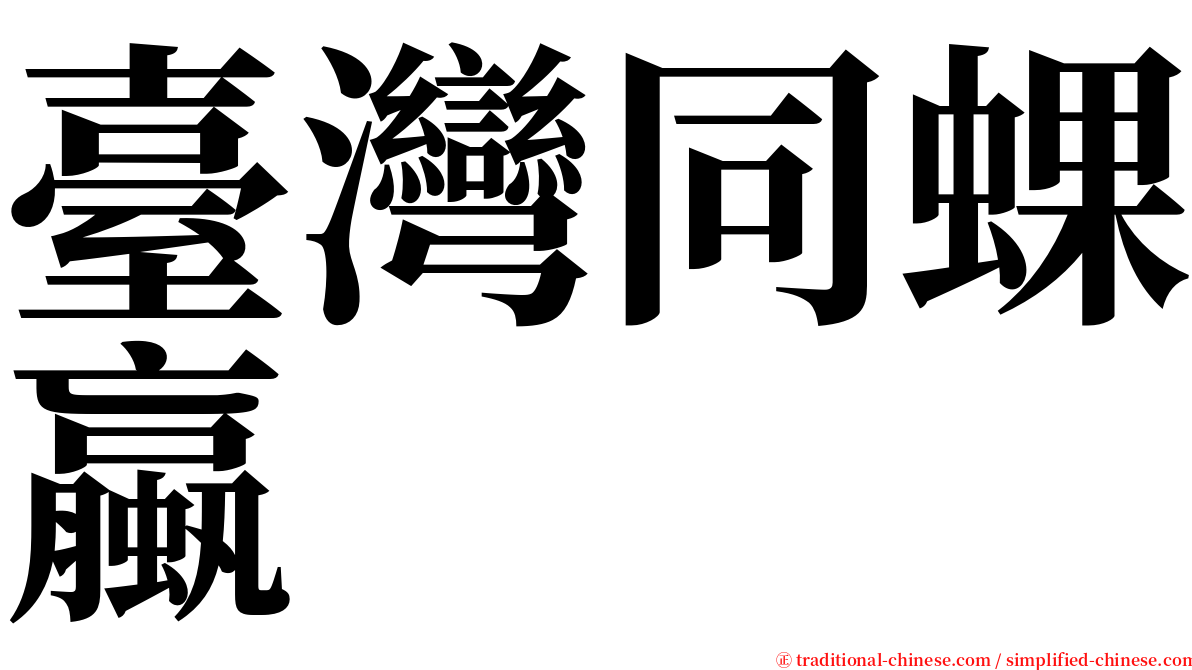 臺灣同蜾蠃 serif font