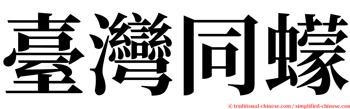 臺灣同蠓 serif font