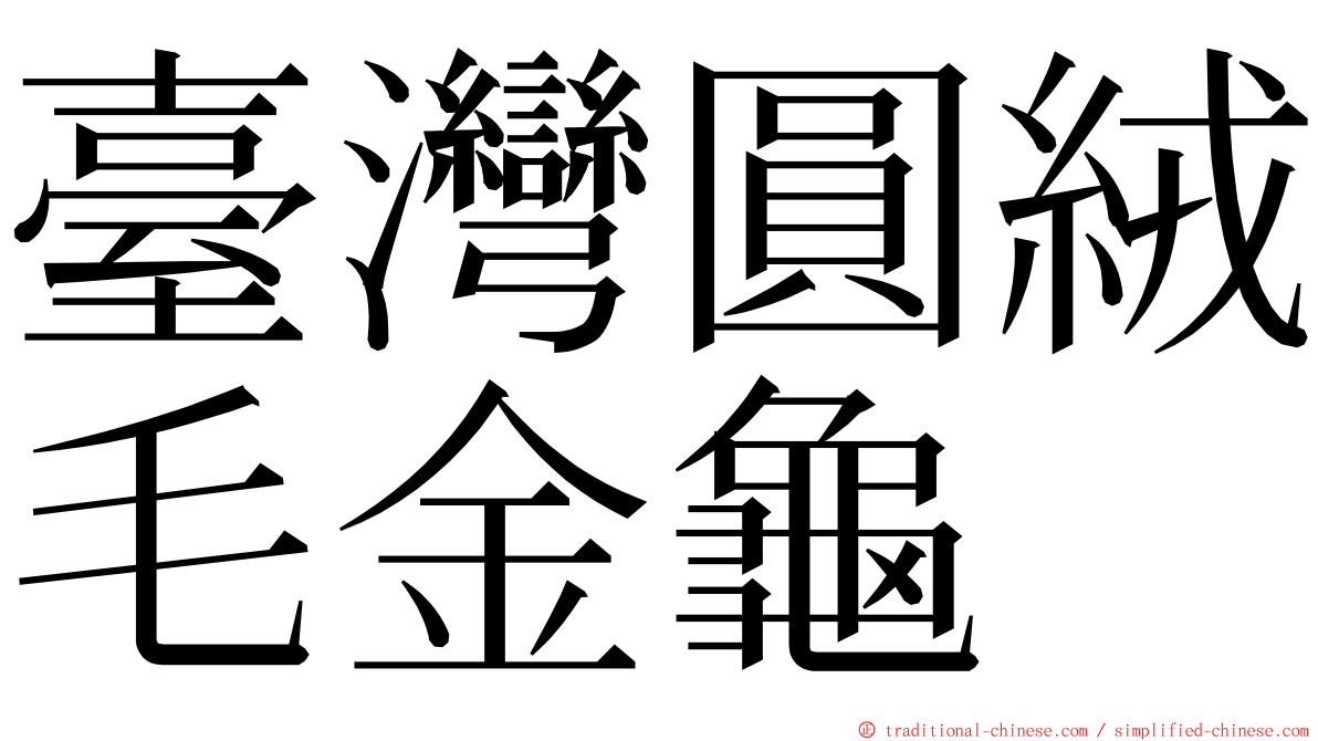 臺灣圓絨毛金龜 ming font