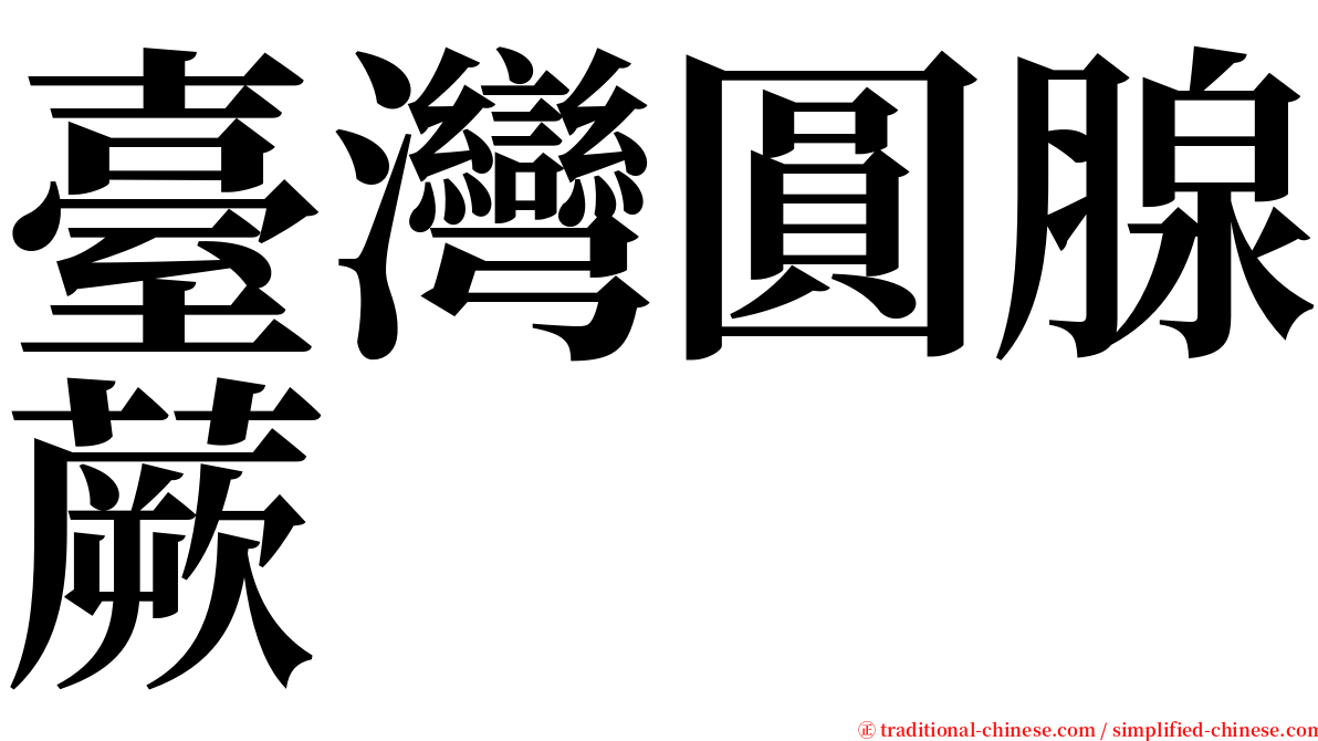 臺灣圓腺蕨 serif font