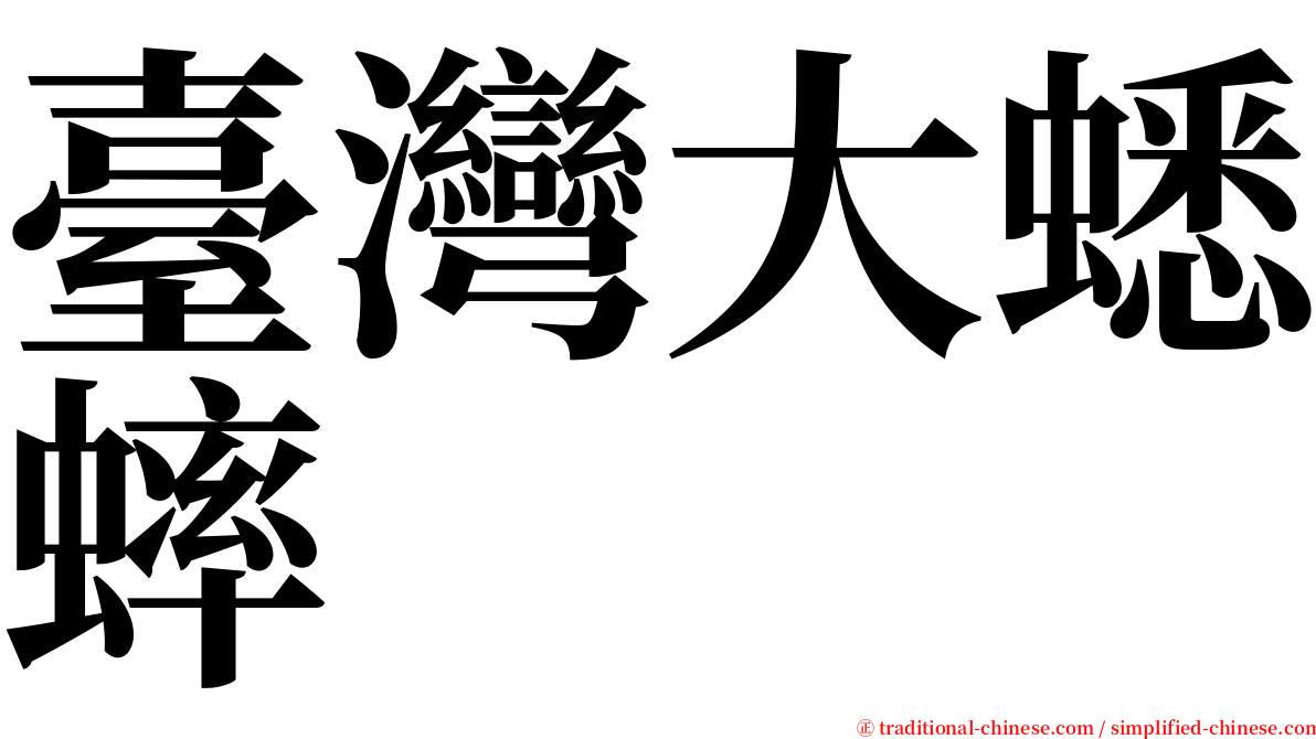 臺灣大蟋蟀 serif font