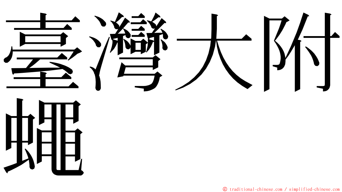 臺灣大附蠅 ming font