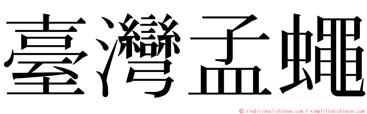 臺灣孟蠅 ming font