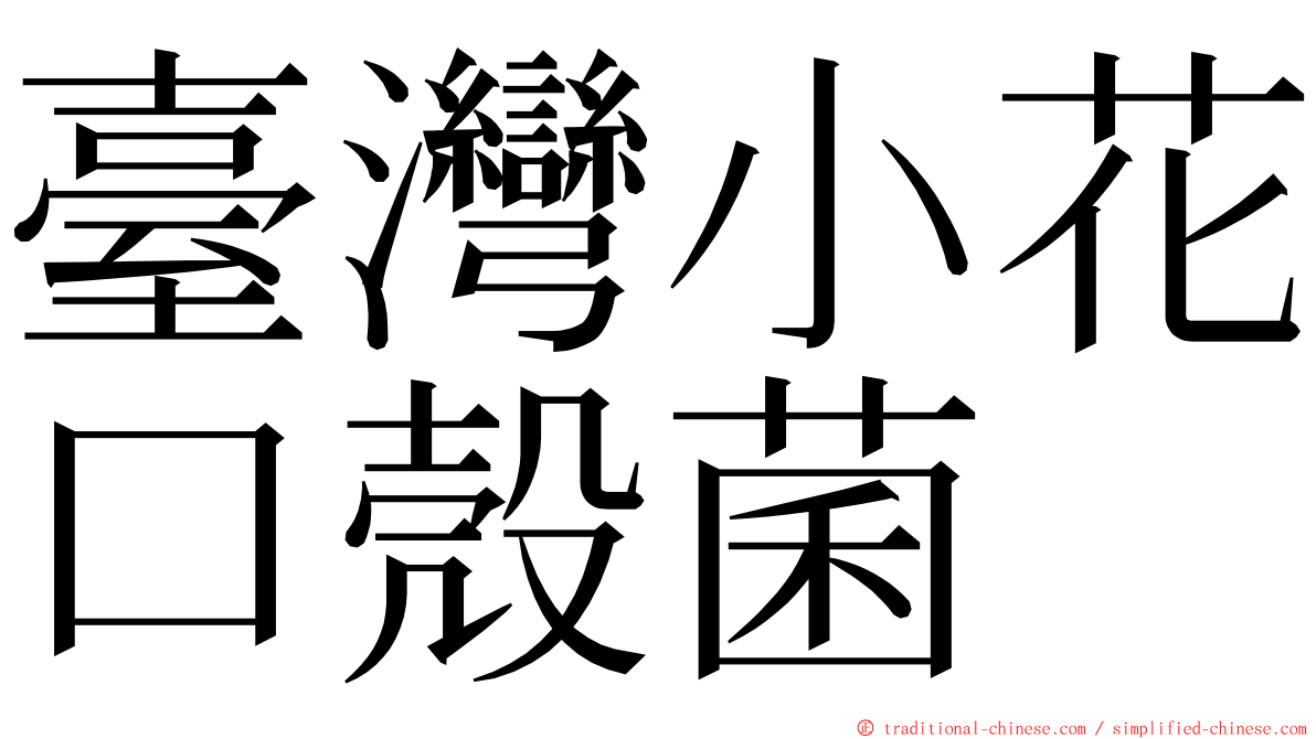 臺灣小花口殼菌 ming font