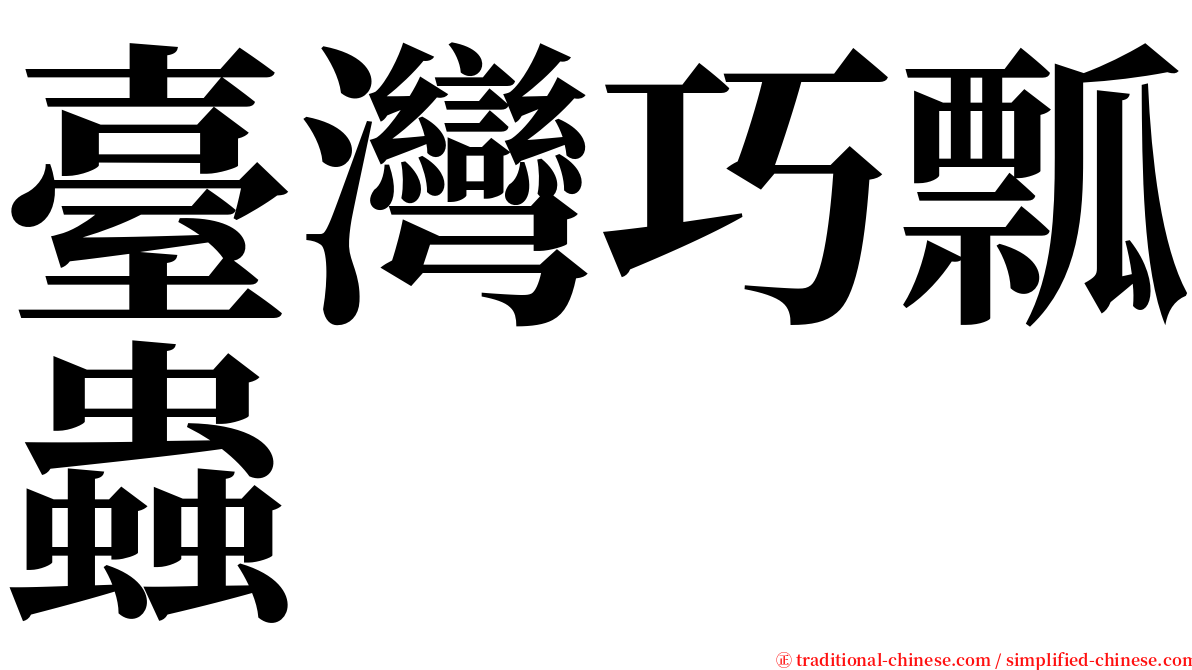 臺灣巧瓢蟲 serif font