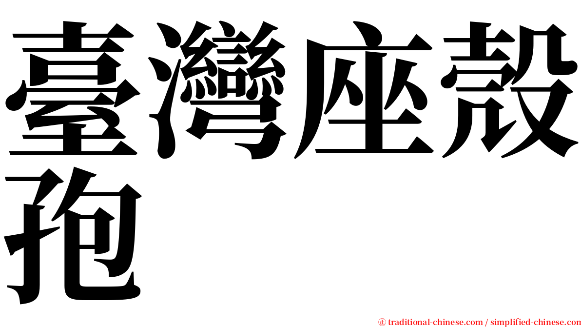 臺灣座殼孢 serif font