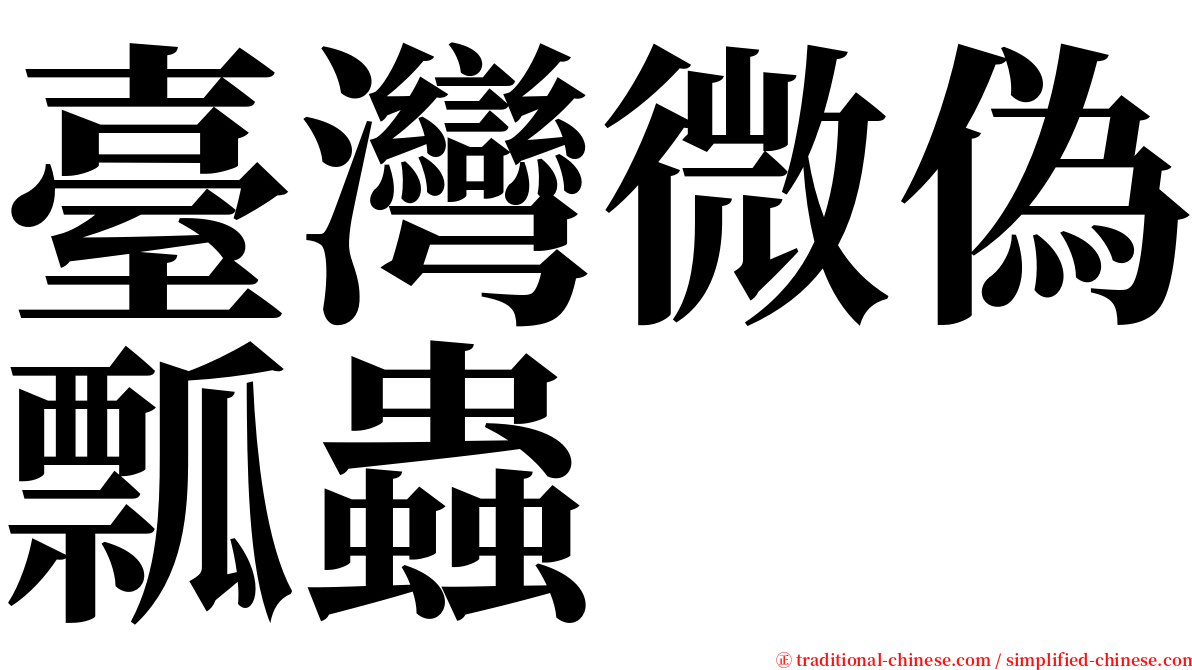 臺灣微偽瓢蟲 serif font