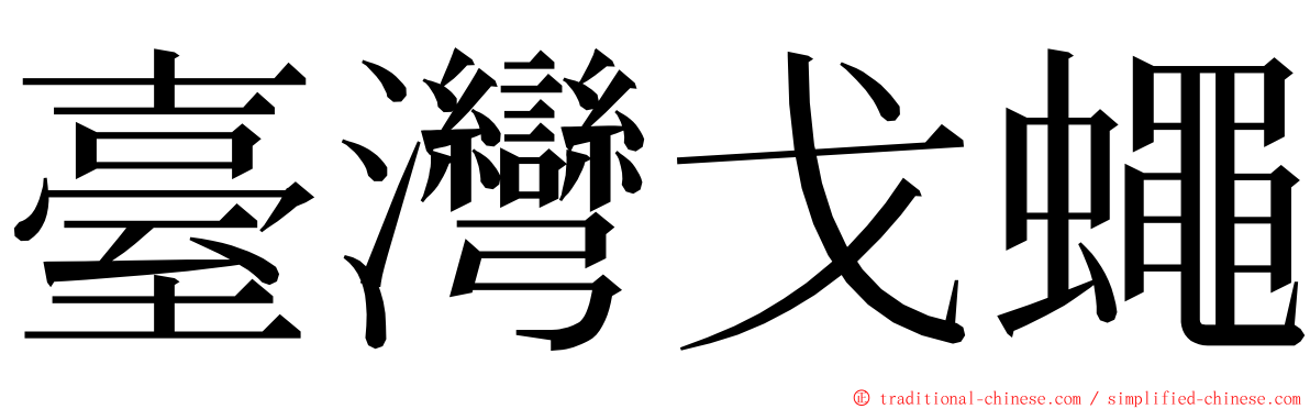 臺灣戈蠅 ming font