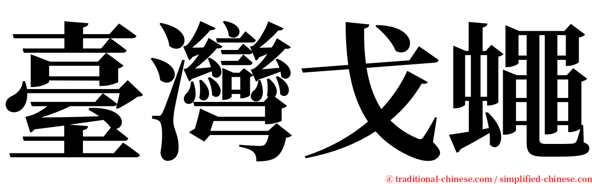 臺灣戈蠅 serif font