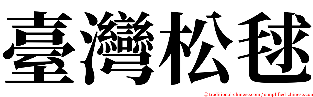 臺灣松毬 serif font