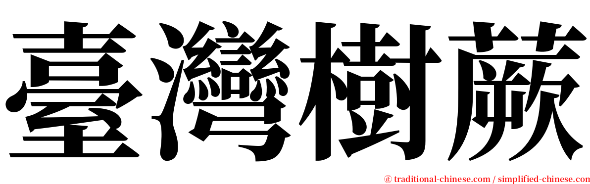 臺灣樹蕨 serif font