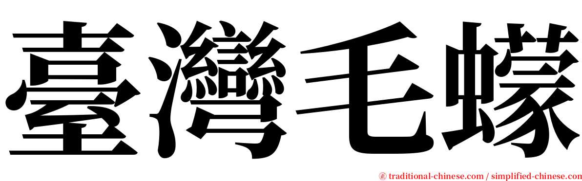 臺灣毛蠓 serif font