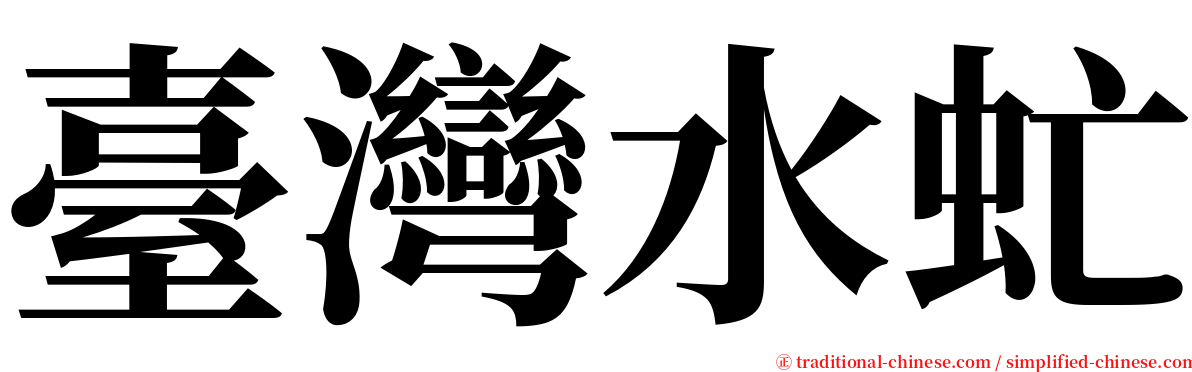 臺灣水虻 serif font