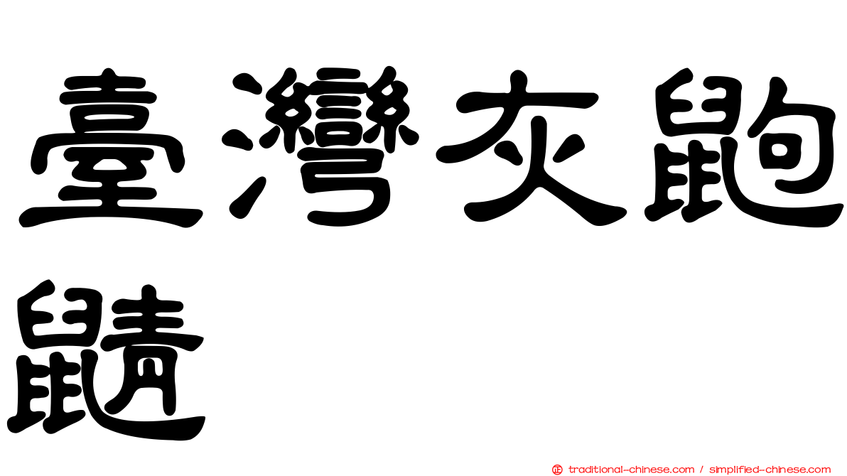 臺灣灰鼩鼱