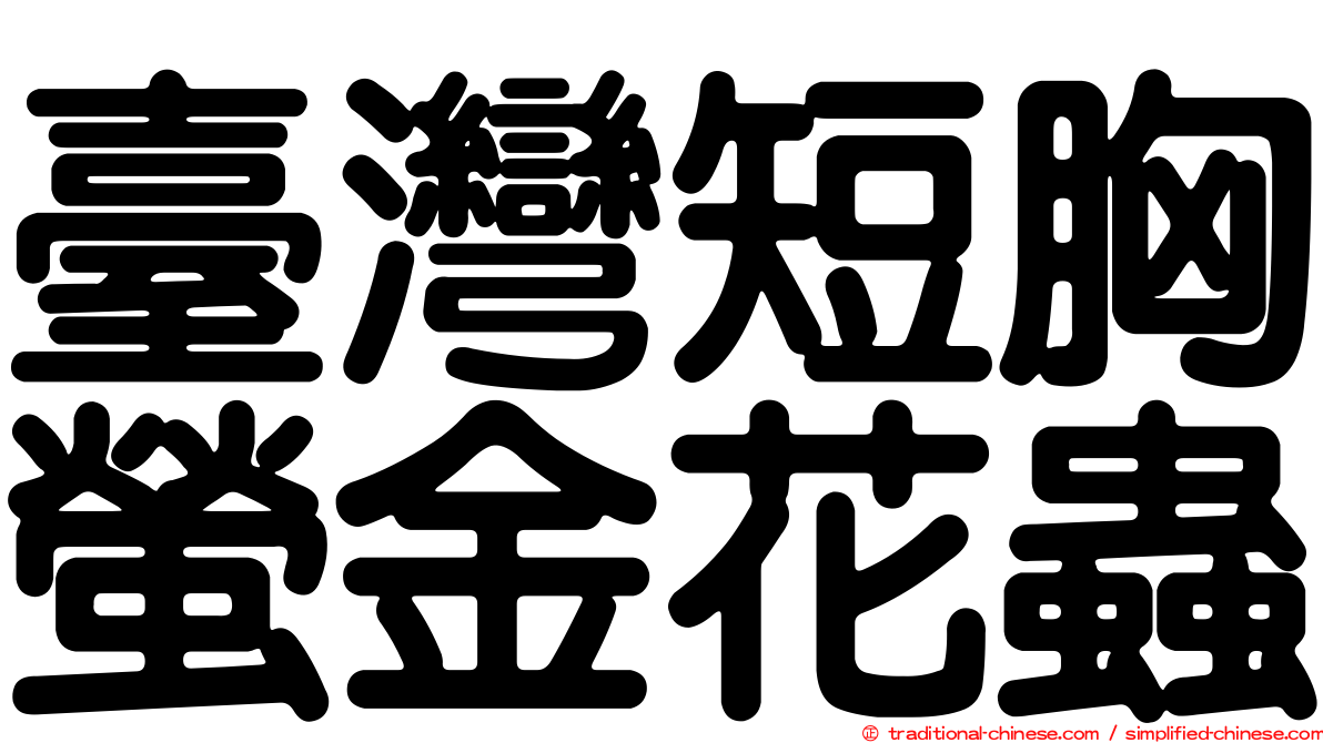 臺灣短胸螢金花蟲